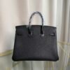 Birkin 25 Retourne Style Black Togo and Matte Alligator Touch Palladium Hardware bag