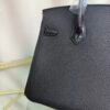 Birkin 25 Retourne Style Black Togo and Matte Alligator Touch Palladium Hardware bag