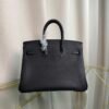 Birkin 25 Retourne Style Black Togo and Matte Alligator Touch Palladium Hardware