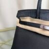 Birkin 25 Retourne Style Black Togo and Matte Alligator Touch Palladium Hardware