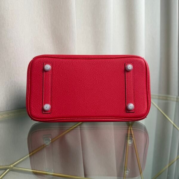 Birkin 25 Retourne Style Braise Togo and Shiny Niloticus Crocodile Touch Palladium Hardware bag