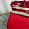 Birkin 25 Retourne Style Braise Togo and Shiny Niloticus Crocodile Touch Palladium Hardware bag