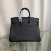 Birkin 25 Retourne Style Black Togo and Matte Niloticus Crocodile Touch Palladium Hardware bag