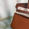Birkin 25 Retourne Style Gold Togo and Saddle Matte Alligator Touch Gold Hardware bag