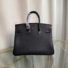Birkin 25 Retourne Style Black Togo and Shiny Alligator Touch Gold Hardware bag