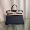 Birkin 25 Retourne Style Bleu Nuit Togo and Shiny Niloticus Crocodile Touch Palladium Hardware bag