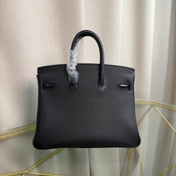 Birkin 25 Black Togo and Lizard Touch Gold Hardware