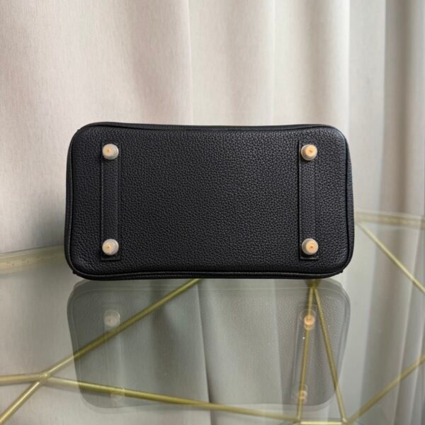 Birkin 25 Black Togo and Lizard Touch Gold Hardware