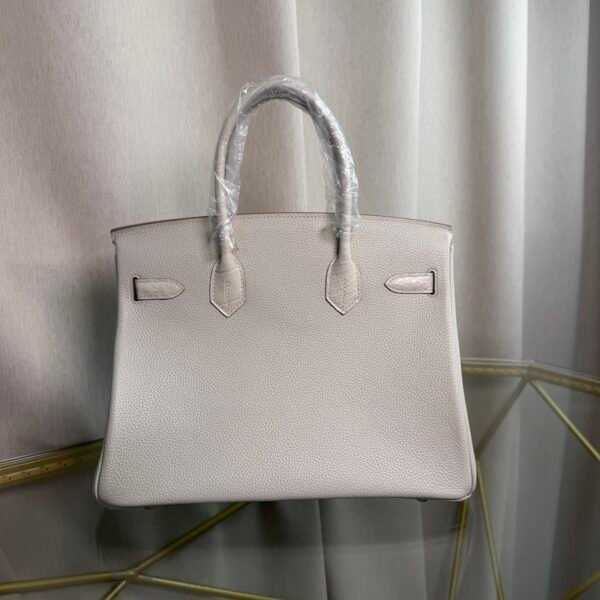 Birkin 30 Retourne Style Nata Togo and Bleu Brume Matte Alligator Touch Gold Hardware