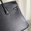 Birkin 25 Retourne Style Black Swift and Lizard Touch Palladium Hardware bag