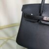 Birkin 25 Retourne Style Black Swift and Lizard Touch Palladium Hardware bag