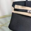 Birkin 25 Retourne Style Black Togo and Lizard Touch Palladium Hardware bag