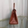 Kelly Retourne 25 Style Bag Saddle Brown Matte Alligator with Palladium Hardware
