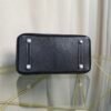 Birkin 25 Retourne Style Noir and Lime Chèvre Mysore with Palladium Hardware