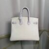 Birkin 25 Retourne Style Nata and Mauve Pale Chèvre Mysore with Brushed Palladium Hardware