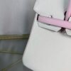Birkin 25 Retourne Style Nata and Rose Sakura Chèvre Mysore with Brushed Palladium Hardware