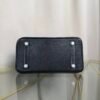 Birkin 25 Retourne Style Noir and Vert Comic Chèvre Mysore with Brushed Palladium Hardware