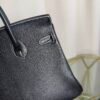 Birkin 25 Retourne Style Noir and Vert Comic Chèvre Mysore with Brushed Palladium Hardware