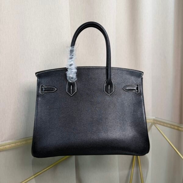 Birkin 30 Retourne Style Noir Rouge de Coeur Chèvre Mysore BPHW Birkin 30 Retourne Style Noir and Rouge de Coeur Chèvre Mysore with Brushed Palladium Hardware