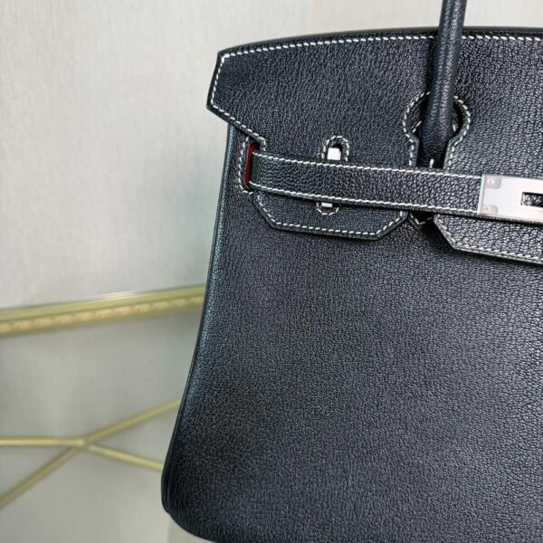 Birkin 30 Retourne Style Noir Rouge de Coeur Chèvre Mysore BPHW Birkin 30 Retourne Style Noir and Rouge de Coeur Chèvre Mysore with Brushed Palladium Hardware