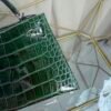 Mini Kelly II Sellier Style 20 Shiny Alligator Vert Émeraude with Palladium Hardware