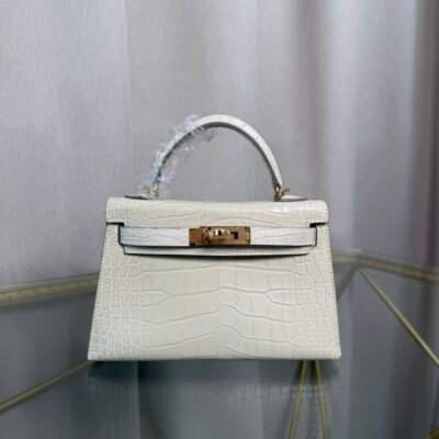 Kelly Sellier 20 Style Beton Matte Alligator Gold Hardware