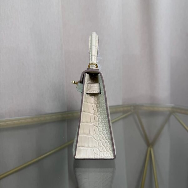 Kelly-Sellier-20-Beton-Matte-Alligator-Gold-Hardware Kelly Sellier 20 Style Beton Matte Alligator Gold Hardware