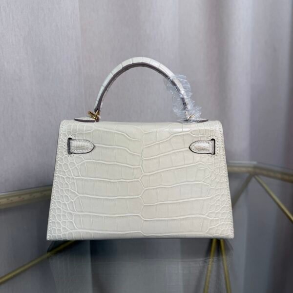 Kelly-Sellier-20-Beton-Matte-Alligator-Gold-Hardware Kelly Sellier 20 Style Beton Matte Alligator Gold Hardware