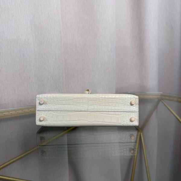 Kelly-Sellier-20-Beton-Matte-Alligator-Gold-Hardware Kelly Sellier 20 Style Beton Matte Alligator Gold Hardware