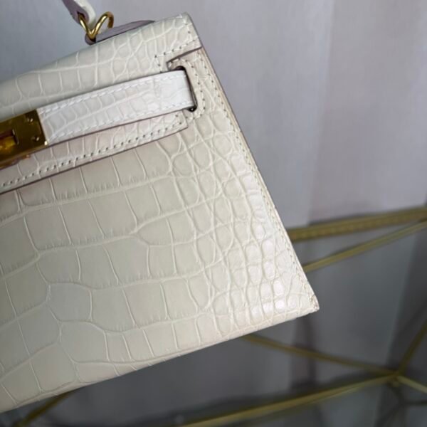 Kelly-Sellier-20-Beton-Matte-Alligator-Gold-Hardware Kelly Sellier 20 Style Beton Matte Alligator Gold Hardware