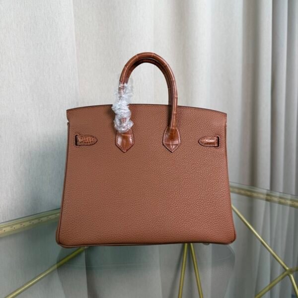 Birkin 25 Retourne Style Gold Togo and Matte Alligator Touch Gold Hardware