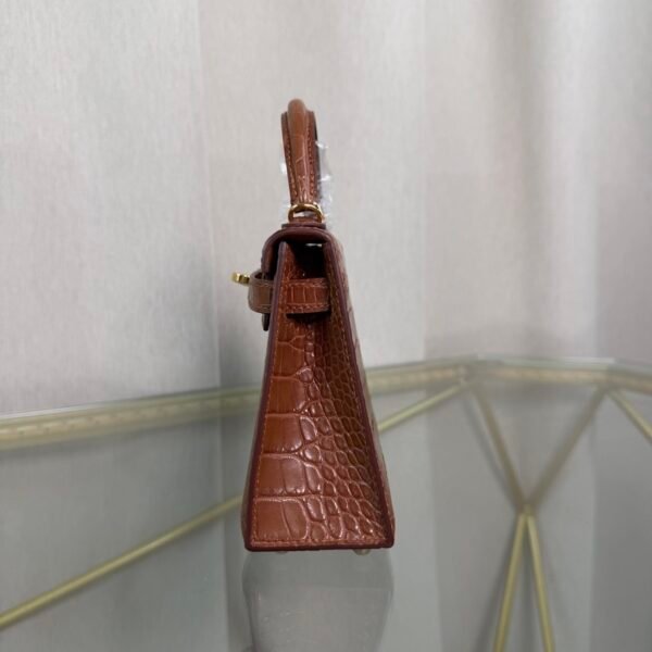 Kelly Sellier 20 Style Gold Matte Alligator Gold Hardware