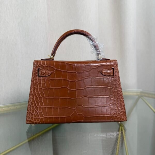 Kelly Sellier 20 Style Gold Matte Alligator Gold Hardware