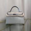 Mini Kelly II Sellier 20 Style Matte Alligator Gris Quartz with Palladium Hardware