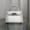 Kelly-Sellier-20-Style-Himalaya-Matte-Crocodile-BHW Kelly Sellier 20 Style Bag Himalaya Matte Nile Crocodile with Black Hardware