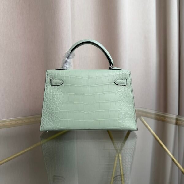 Kelly Sellier 20 Style Vert Peppermint Matte Alligator Palladium Hardware
