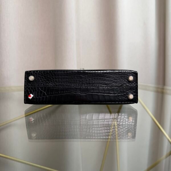 Kelly Sellier 20 Style Noir Matte Alligator Gold Hardware