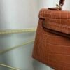 Kelly Sellier 20 Style Gold Matte Alligator Gold Hardware