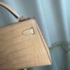 Kelly Sellier 20 Style Chai Shiny Alligator Gold Hardware