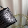 Kelly Sellier 20 Style Noir Matte Alligator Gold Hardware