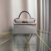 Kelly Sellier 20 Style Gris Perle Matte Alligator Palladium Hardware