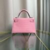 Kelly Sellier 20 Style Bubblegum Pink Matte Alligator Palladium Hardware