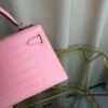 Kelly Sellier 20 Style Bubblegum Pink Matte Alligator Palladium Hardware