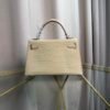 Kelly Sellier 20 Style Vanille Matte Alligator Palladium Hardware