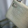 Kelly Sellier 20 Style Vanille Matte Alligator Palladium Hardware