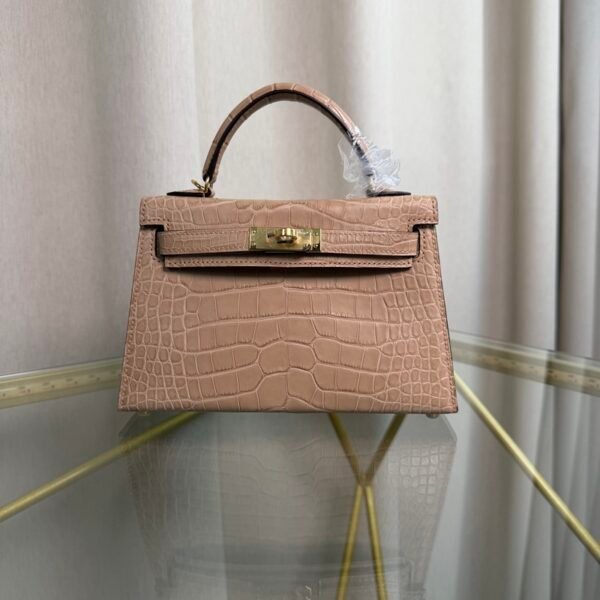 Kelly Sellier 20 Style Chai Matte Alligator Gold Hardware