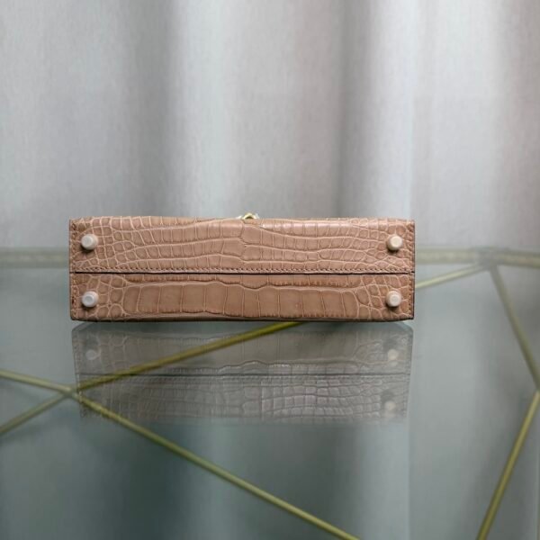 Kelly Sellier 20 Style Chai Matte Alligator Gold Hardware