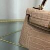 Kelly Sellier 20 Style Chai Matte Alligator Gold Hardware