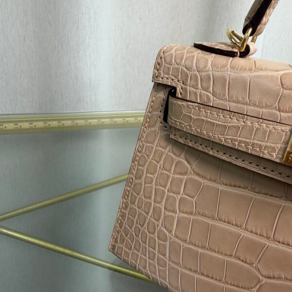 Kelly Sellier 20 Style Chai Matte Alligator Gold Hardware