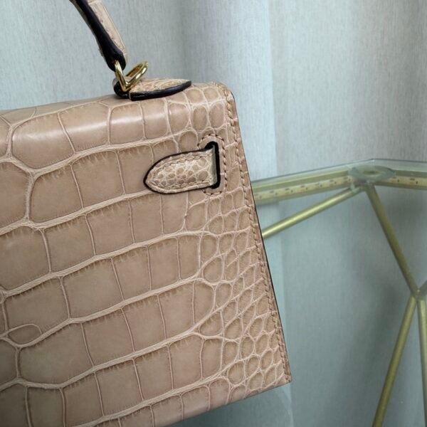 Kelly Sellier 20 Style Chai Matte Alligator Gold Hardware